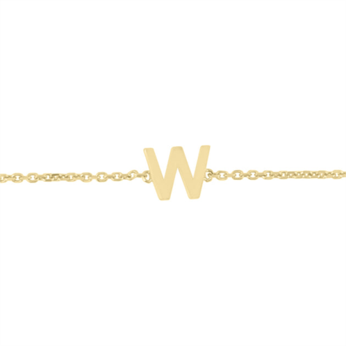 SSELECTS 14k solid yellow gold w mini initial bracelet