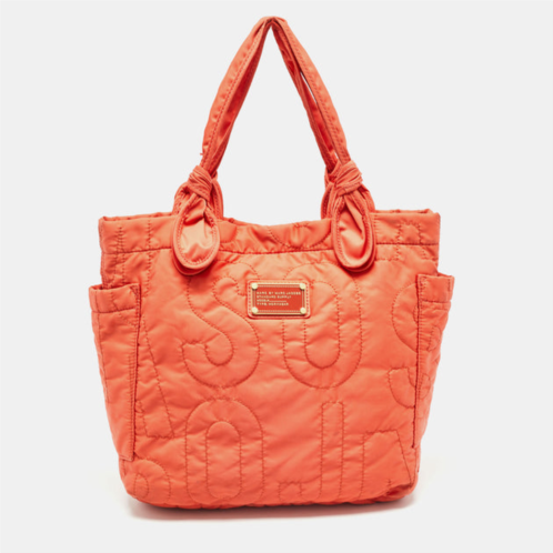 Marc by Marc Jacobs orange nylon medium pretty tate tote