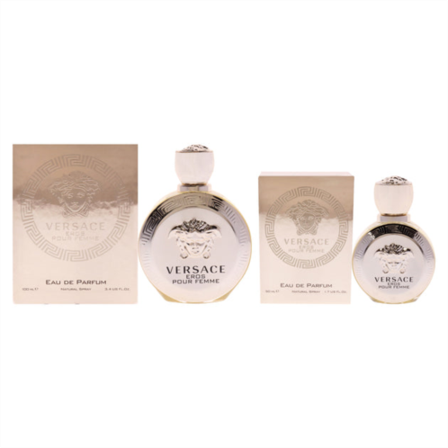 Versace eros pour femme kit by for women - 2 pc kit 3.4oz edp spray, 1.7oz edp spray