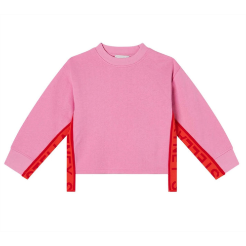 Stella McCartney pink inseam logo crewneck sweatshirt