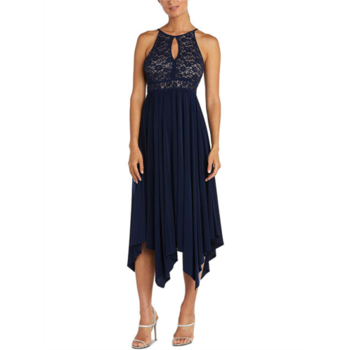 NW Nightway plus womens lace asymmetrical cocktail and party dress