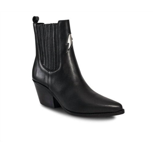 BALA DI GALA womens premium leather ankle lyra boots in black