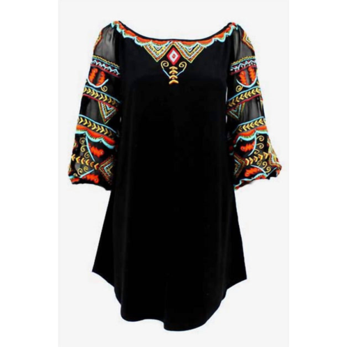 Vintage Collection womens luna tunic in black