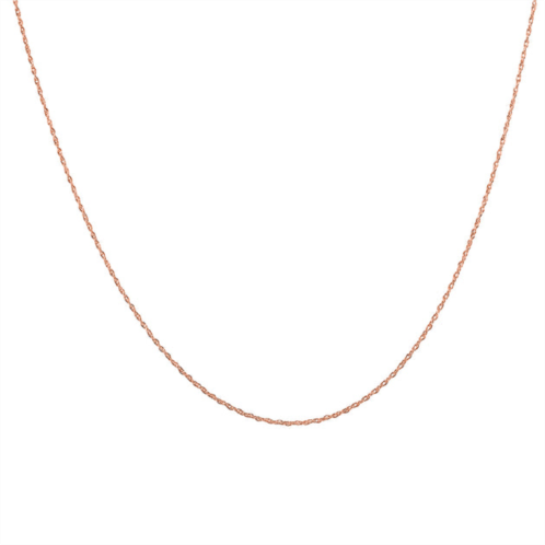SSELECTS 14k rose gold rope chain with spring ring clasp