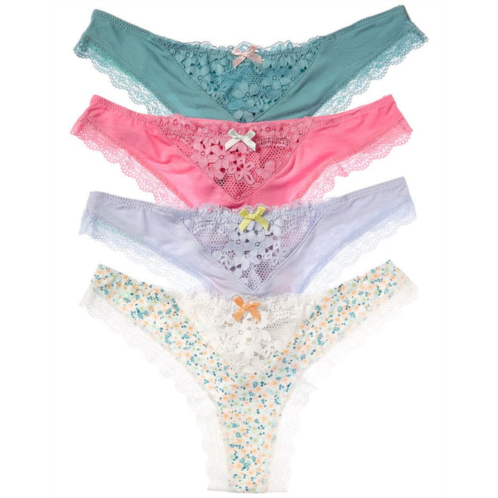Honeydew 4pk willow lace thong