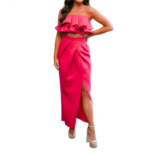 MABLE parker midi set in hot pink