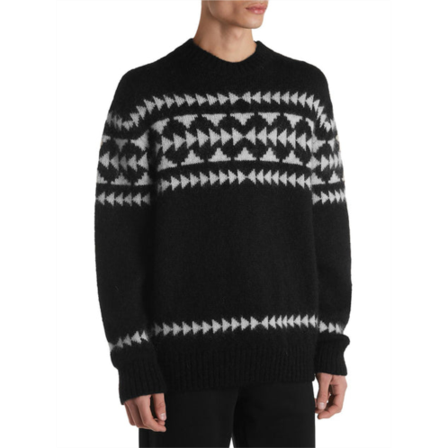Moncler mens wool blend warm crewneck sweater