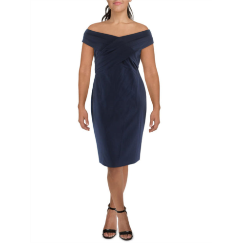 POLO Ralph Lauren irene womens off-the-shoulder knee-length cocktail and party dress