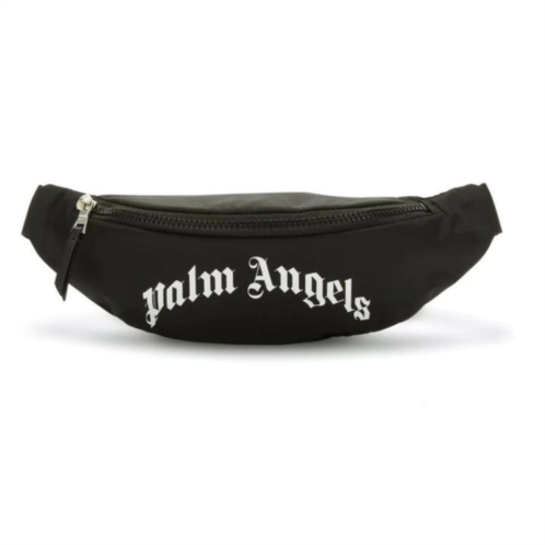 PALM ANGELS black logo fanny pack