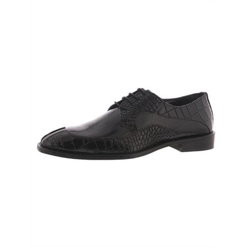Stacy Adams tiramico mens leather croc embossed oxfords