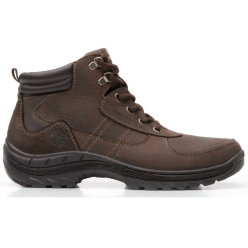 Flexi mens outdoor leather boot in dark brown