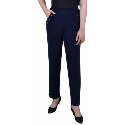NY Collection petites womens high waist work wear trouser pants