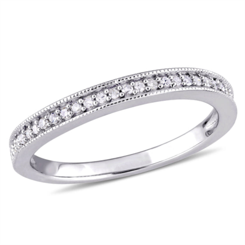 Mimi & Max 1/8ct tw diamond wedding band in sterling silver