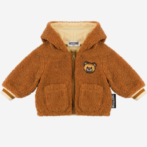 Moschino brown reversible hooded jacket