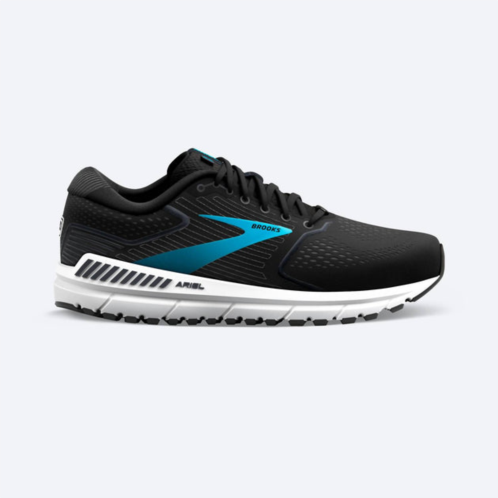 BROOKS womens ariel 20 running shoes - b/medium width in black/ebony/blue