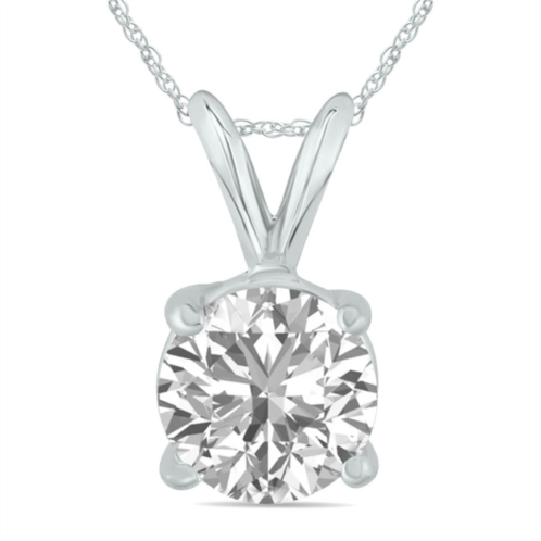 SSELECTS igi certified lab grown 1 1/4 carat diamond solitaire pendant in 14k white gold