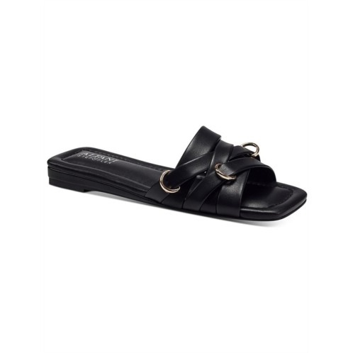 Alfani ivy womens faux leather open toe flatform sandals
