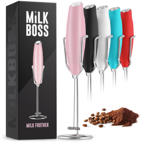 Zulay Kitchen milk boss milk frother with holster stand
