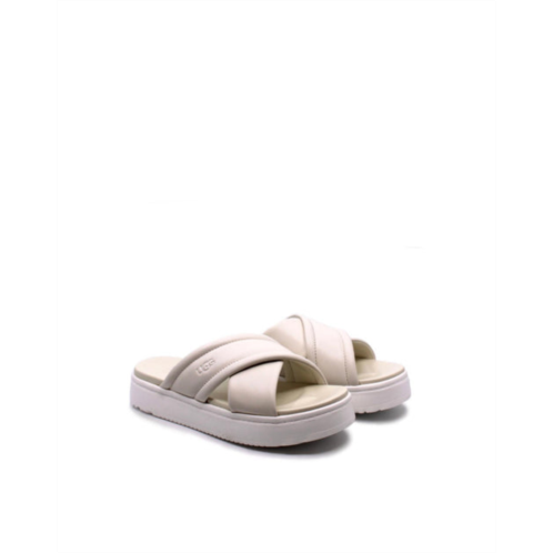UGG zayne crossband jasmine platform sandals in white