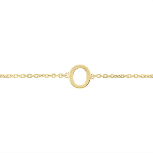 SSELECTS 14k solid yellow gold o mini initial bracelet
