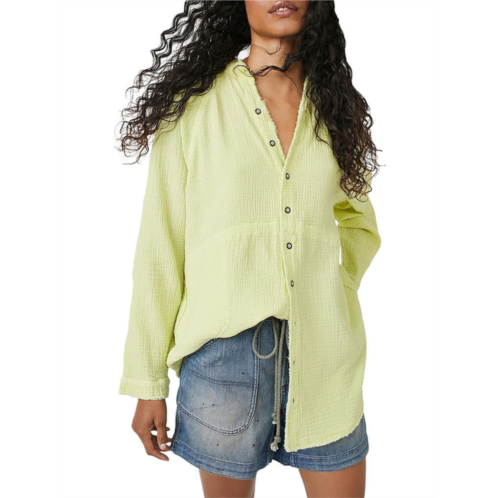 We The Free daydream womens cotton long sleeve button-down top