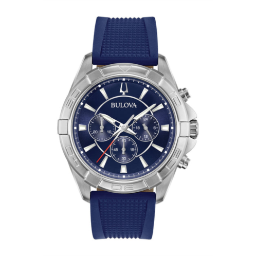 Bulova mens 43mm blue quartz watch 96k103