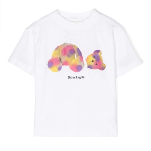 PALM ANGELS white bear logo t-shirt