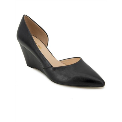 Kenneth Cole Reaction eltinn womens faux leather wedge dorsay heels