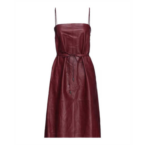 Salvatore Ferragamo leather a- line dress