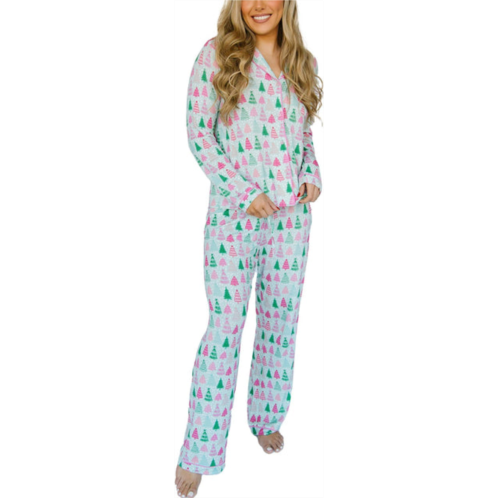 Mary Square charlotte jammies in tree farm