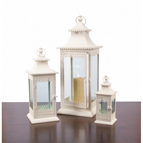 HouzBling lantern (set of 3) 12h, 19h, 27.5h metal/glass