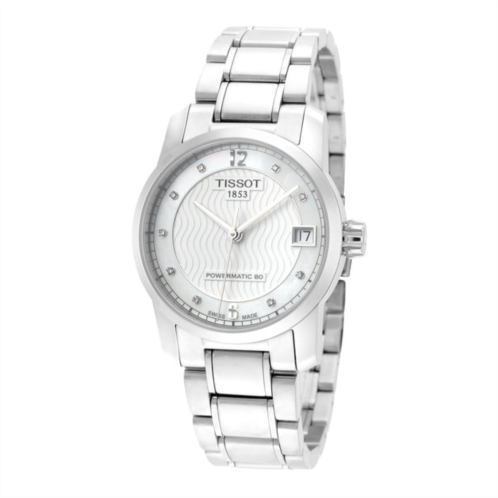 Tissot womens 32mm grey automatic watch t0872074411600