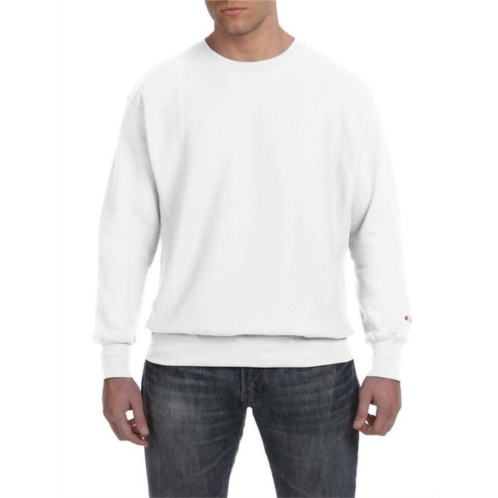 Champion mens reverse weave crew sweatshirt in white
