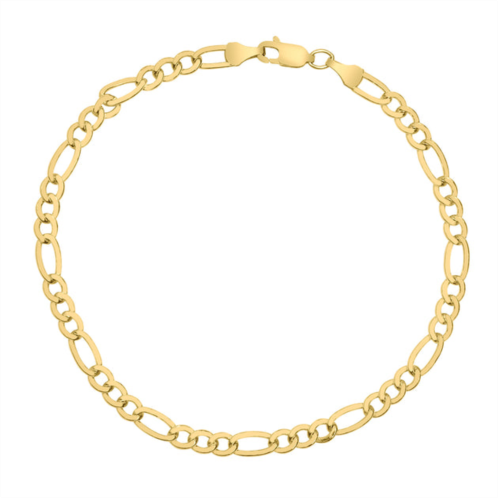 SSELECTS 14k filled 4.3mm figaro bracelet with lobster clasp