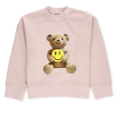 PALM ANGELS pink bear logo sweatshirt