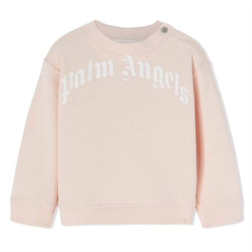 PALM ANGELS pink logo sweatshirt