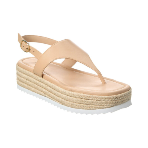 Stuart Weitzman mel leather espadrille flatform sandal