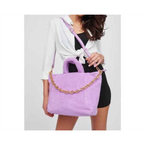Urban Expression manisha terry cloth tote in lavender