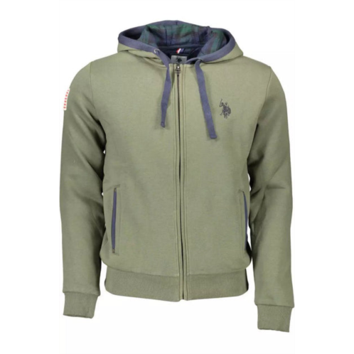 U.S. POLO ASSN. chic hooded zip sweatshirt with mens embroidery