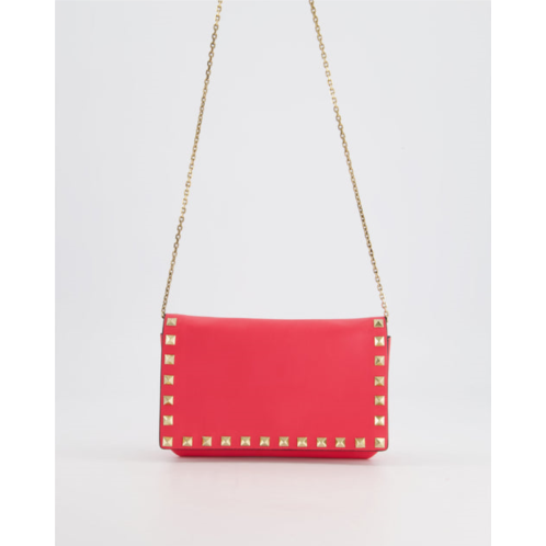 Valentino hot rockstud clutch bag with gold chain strap