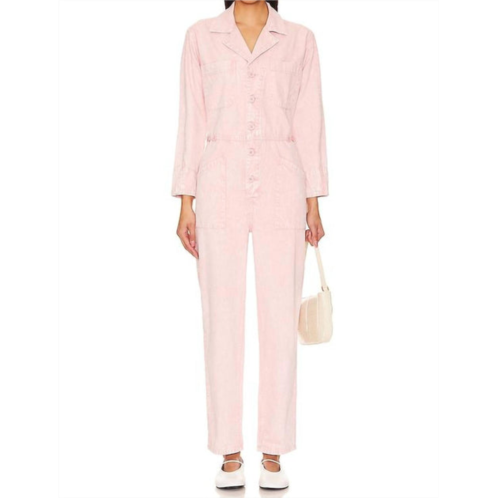 PISTOLA tanner long sleeve field suit in mellow rose snow