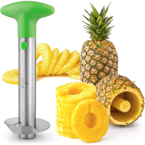 Zulay Kitchen stainless steel pineapple cutter for easy core removal & slicing