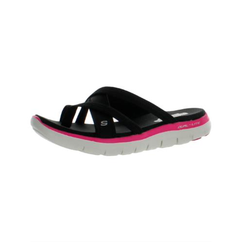 Skechers flex appeal 2.0- start up womens slip on open toe thong sandals