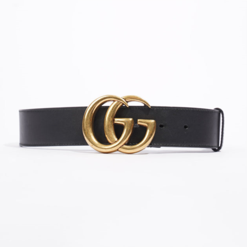 Gucci double g buckle belt leather