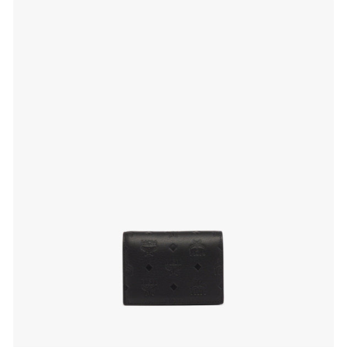 MCM aren snap wallet in embossed monogram leather