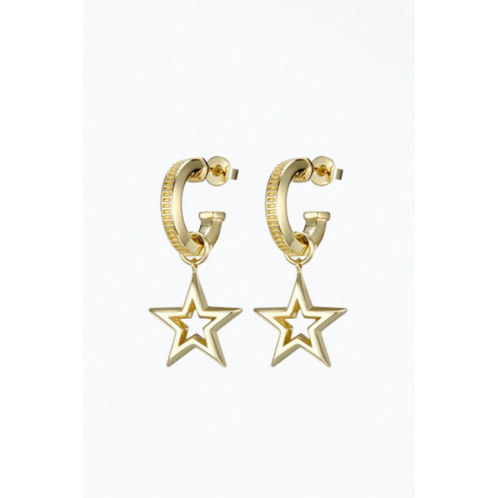 F+H Studios fame star charm earrings in gold