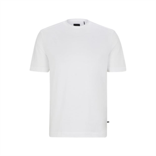 BOSS mixed-material t-shirt with mercerized stretch cotton