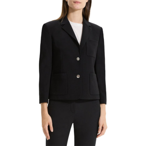 Theory shrunken patch pocket blazer