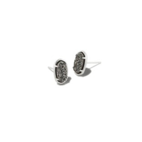 Kendra Scott grayson stud earrings in rhodium platinum drusy