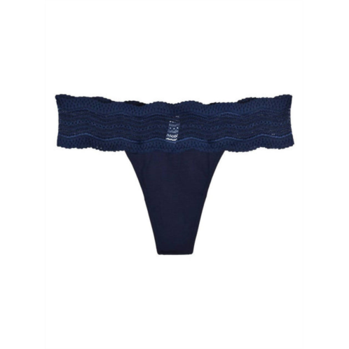 Cosabella womens dolce thong panty in navy blue